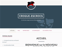 Tablet Screenshot of croque-escrocs.fr